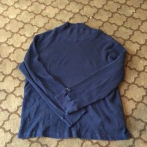 Navy Blue Mock turtle neck